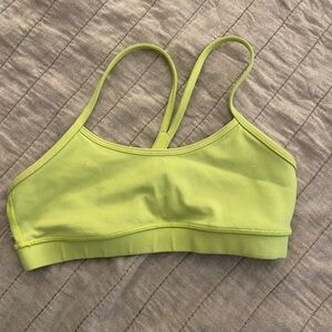 Neon yellow Lululemon sports bra (6)